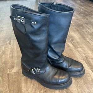 Vintage Carolina Engineer Safety Toe Leather Biker Boots Men’s Size 11.5 Read